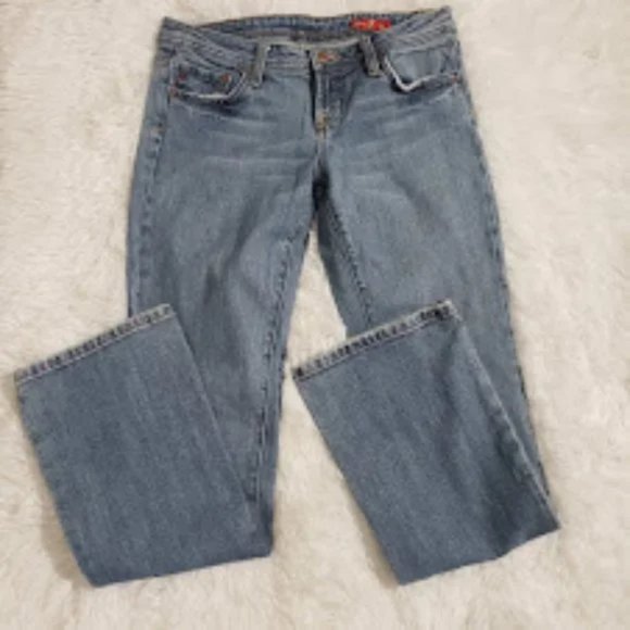 7 For All Mankind Denim - 7 For All Mankind Flare Jeans Womens 29 X 31 Denim Stretch Pocket Low Rise